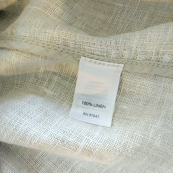 SALE! NEW J.Jill Sz MP Beige Linen Vest - Picture 7 of 8